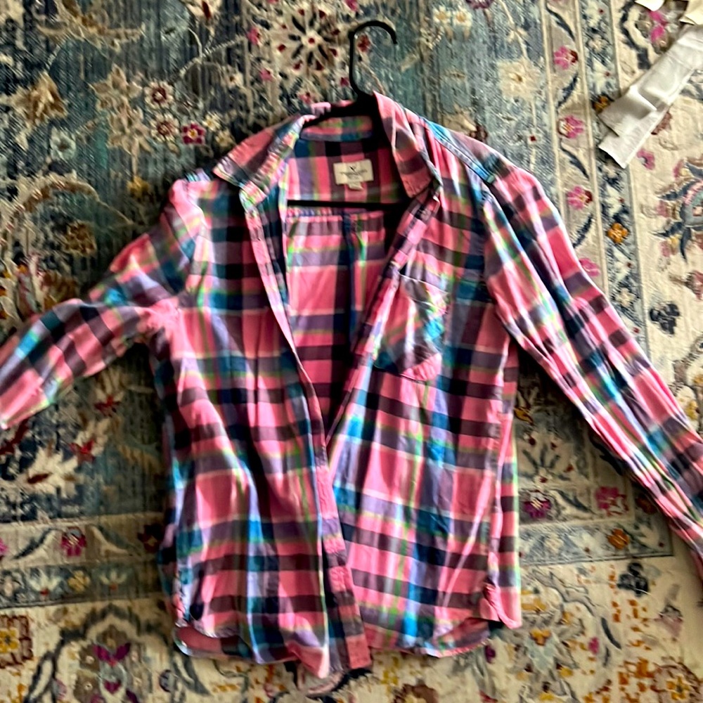 Pink/blue AE flannel